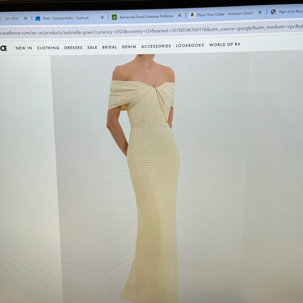 Rebecca Vallance Strapless Yellow Dress